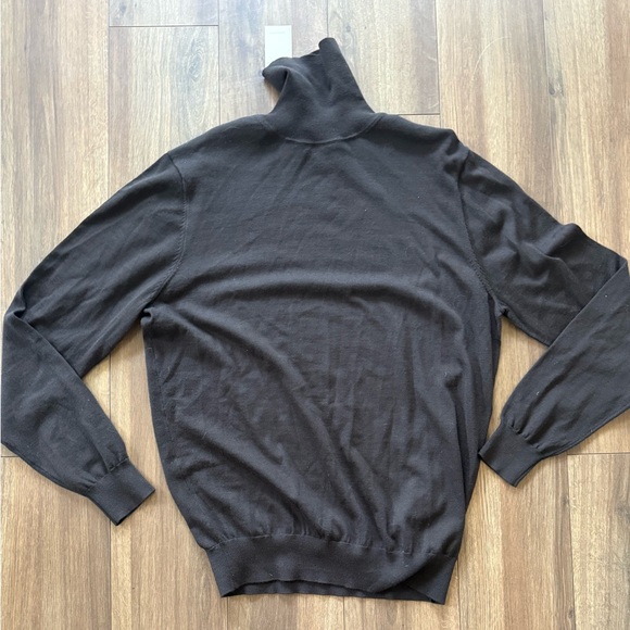 Men's dark brown Turtleneck Sweater 100% WOOL - Picture 1 of 5